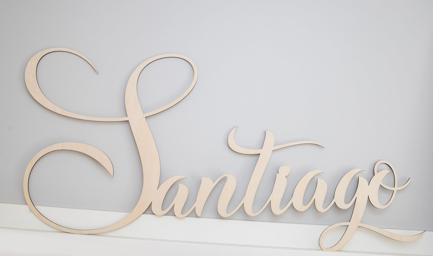 Natural Wood Wall Name Sign