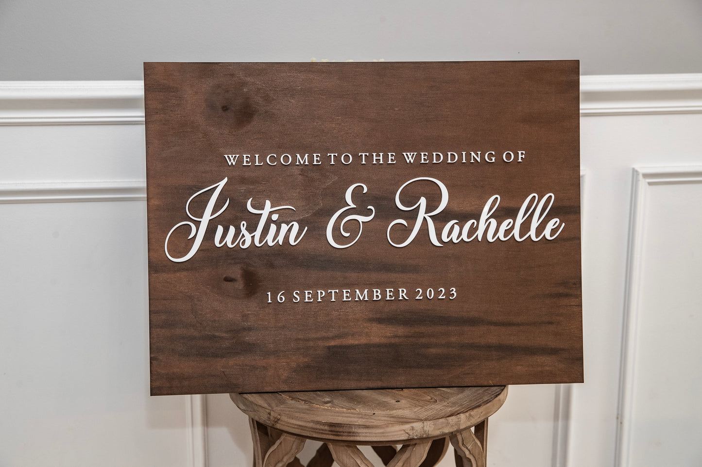 Welcome Sign - Timber