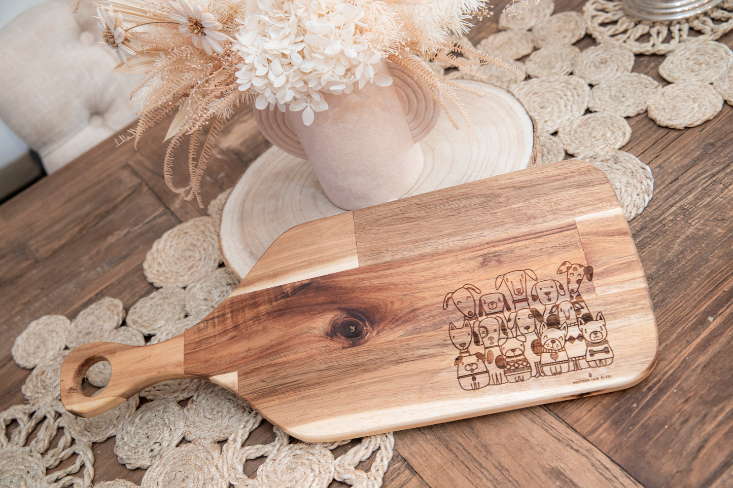 Platter Board: Medium Rectangle With Handle