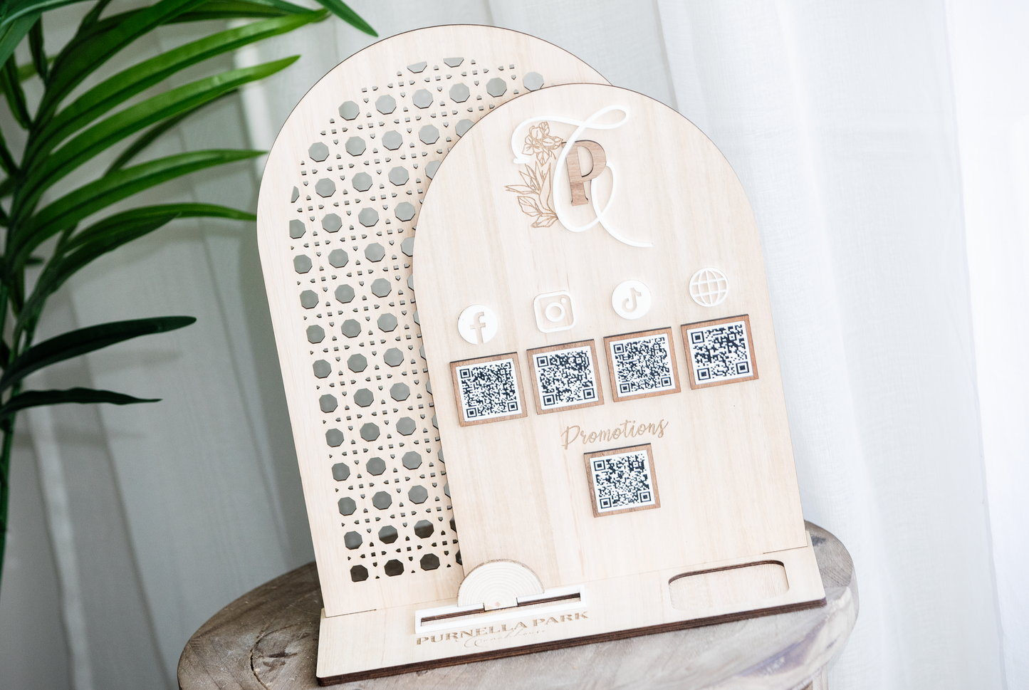 Business & Social Media Acrylic Display Signs