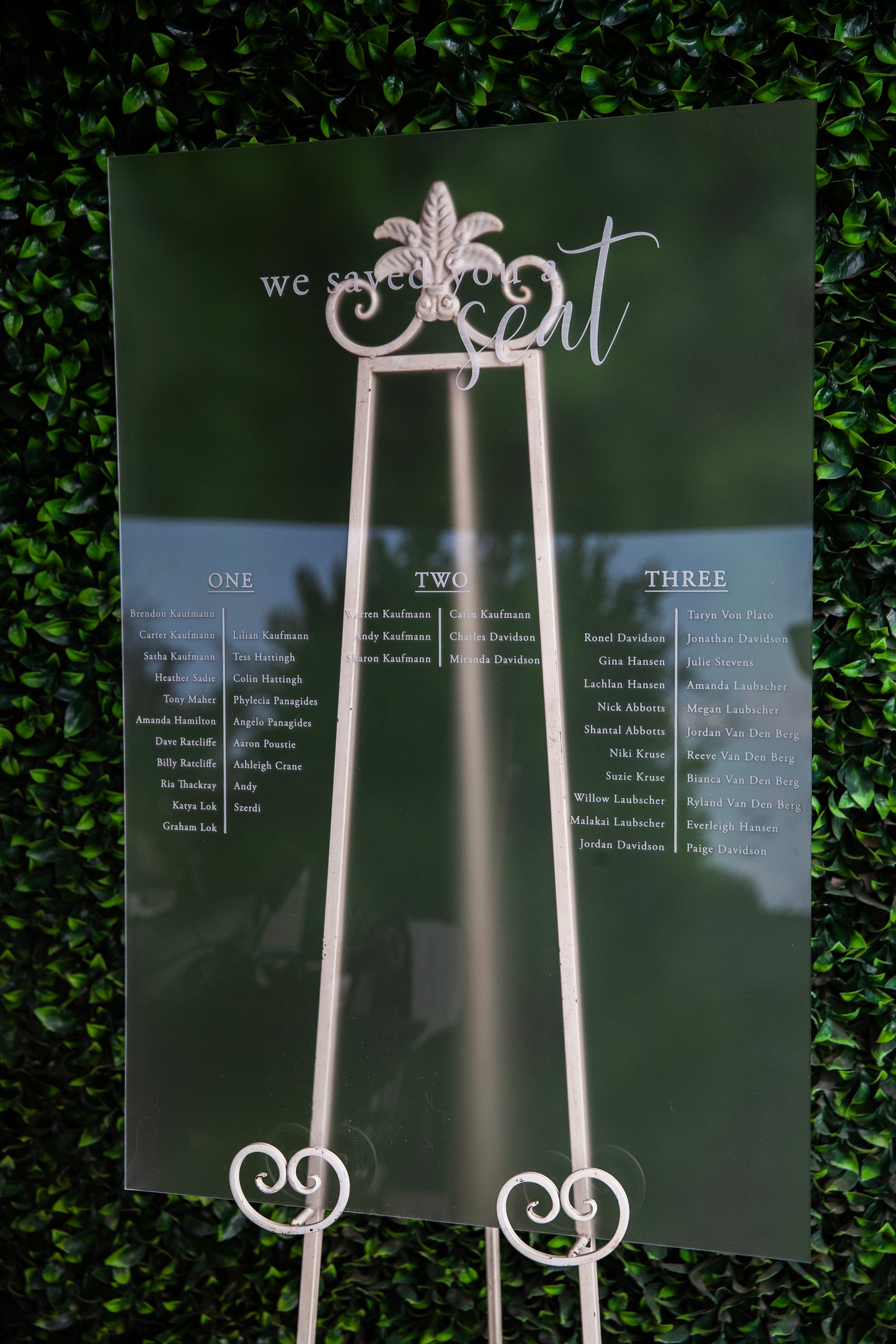 Seating Chart - Acrylic