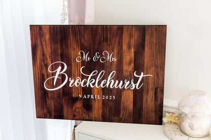 Welcome Sign - Timber