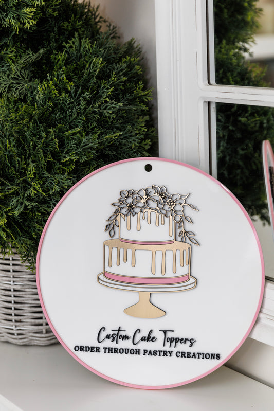 Acrylic Business Round Signs