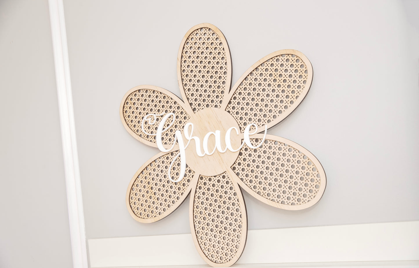 Rattan Flower Name Sign