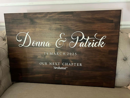 Welcome Sign - Timber