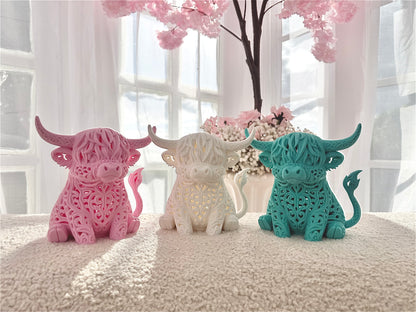 Baroque Light Up 3D Printed Highland Cow