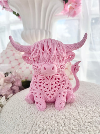 Baroque Light Up 3D Printed Highland Cow