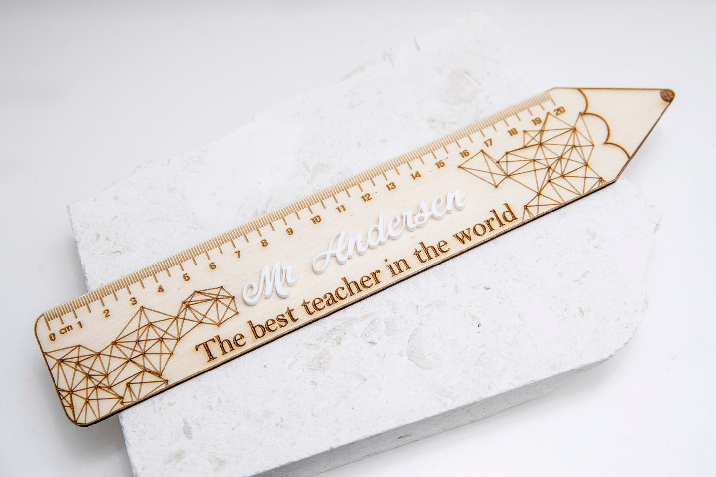 Personalised Teacher Gift Wooden Ruler